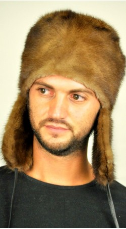 Mink fur hat - ushanka